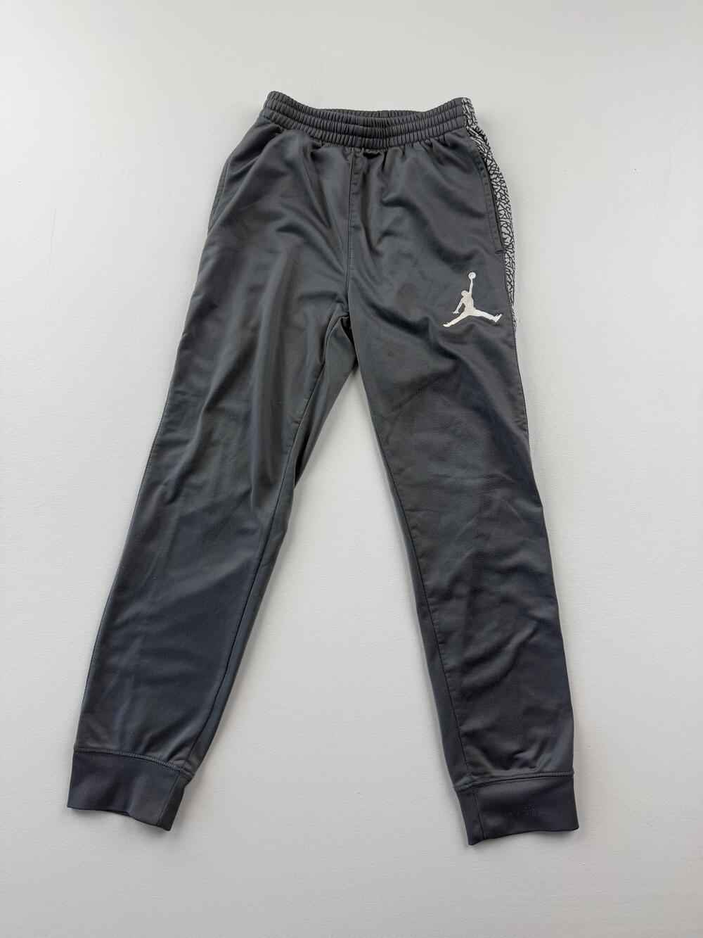 Jordan Jogger Pants Boys Medium 10-12 Gray Elephant Print Jumpman Basketball